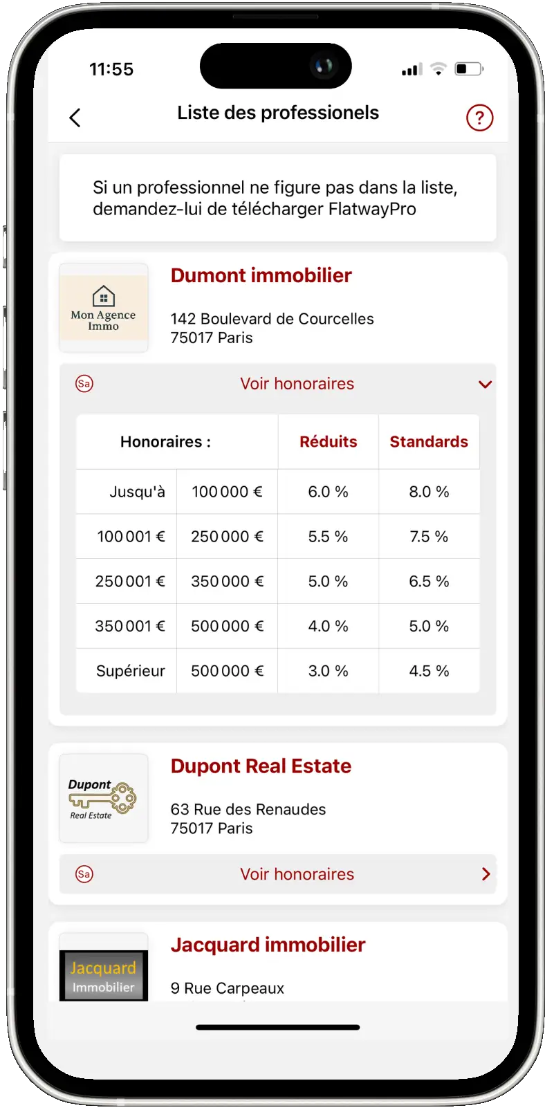 choisir le type d'honoraires