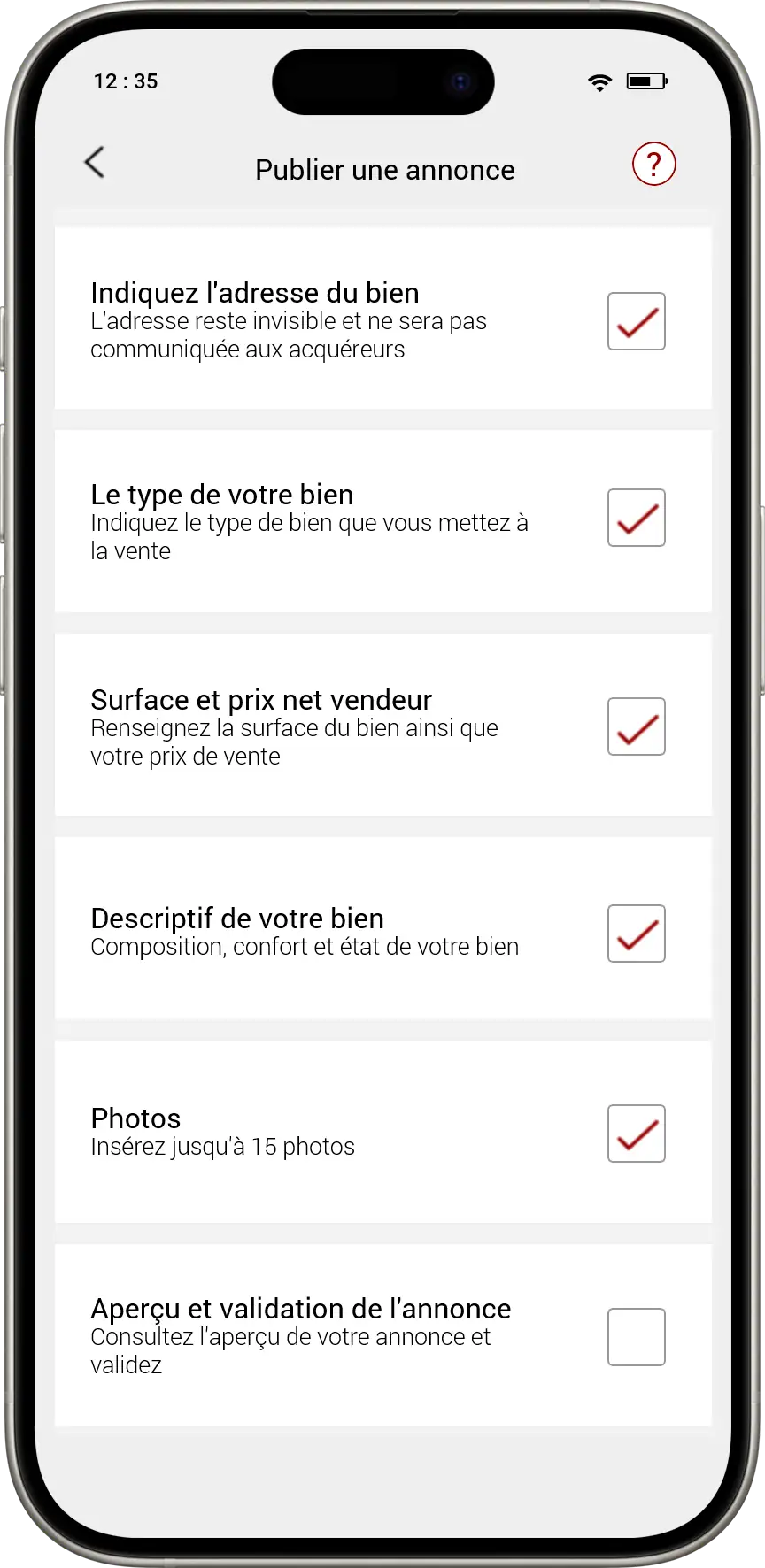 enregistrer l'annonce