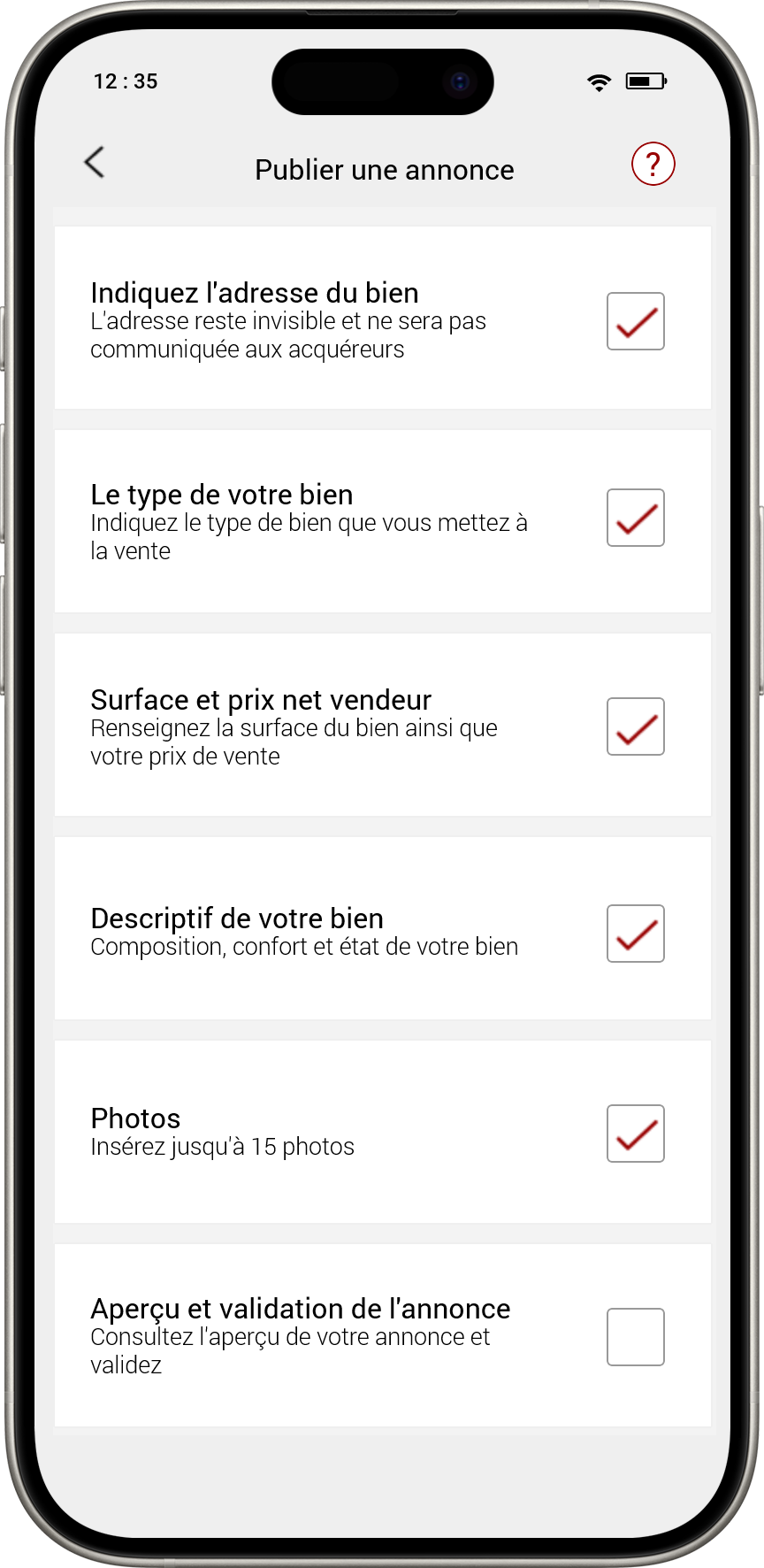 enregistrer l'annonce